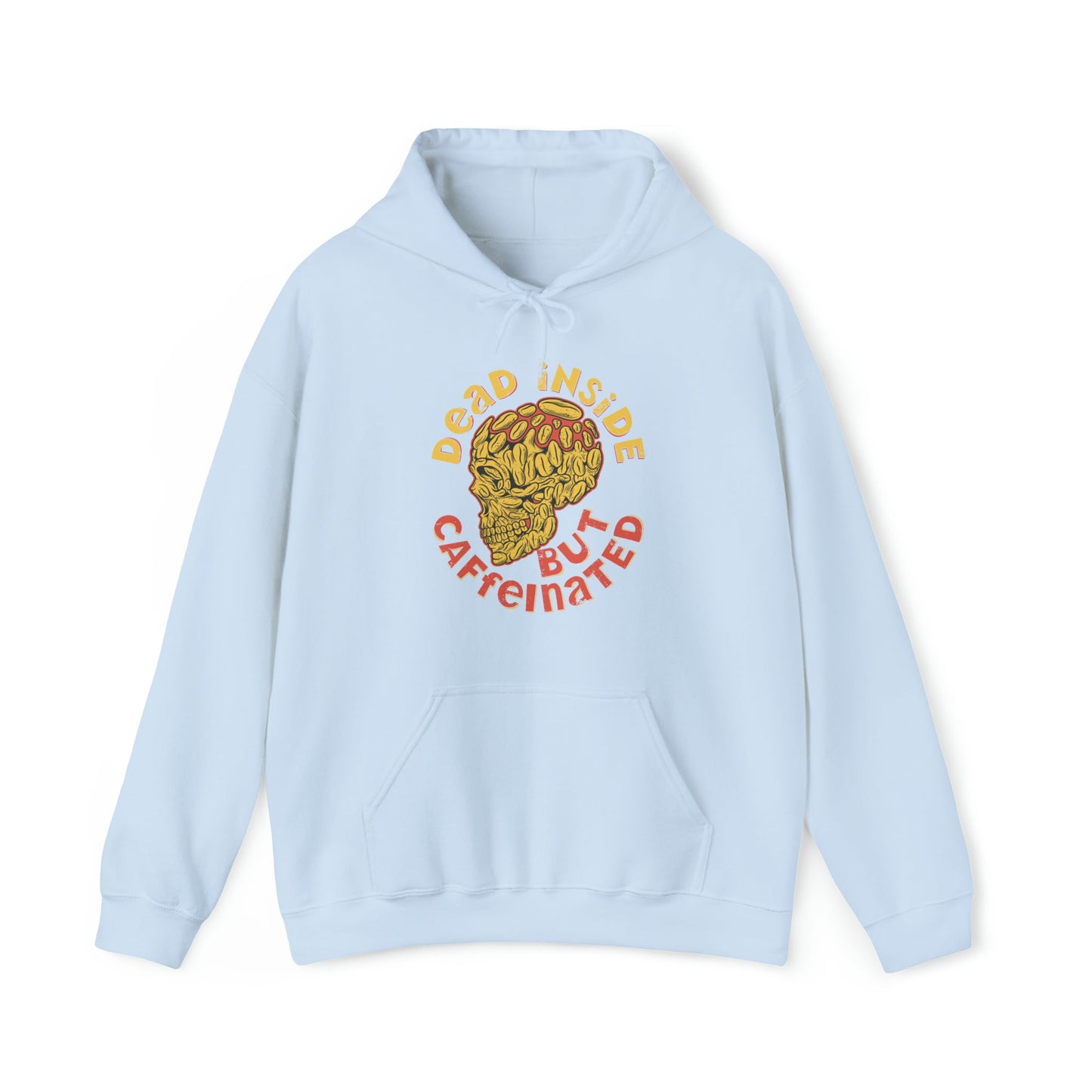 "DirkyThreadz 'Dead Inside But Caffeinated' Hoodie - Bold Coffee Lover's Statement
