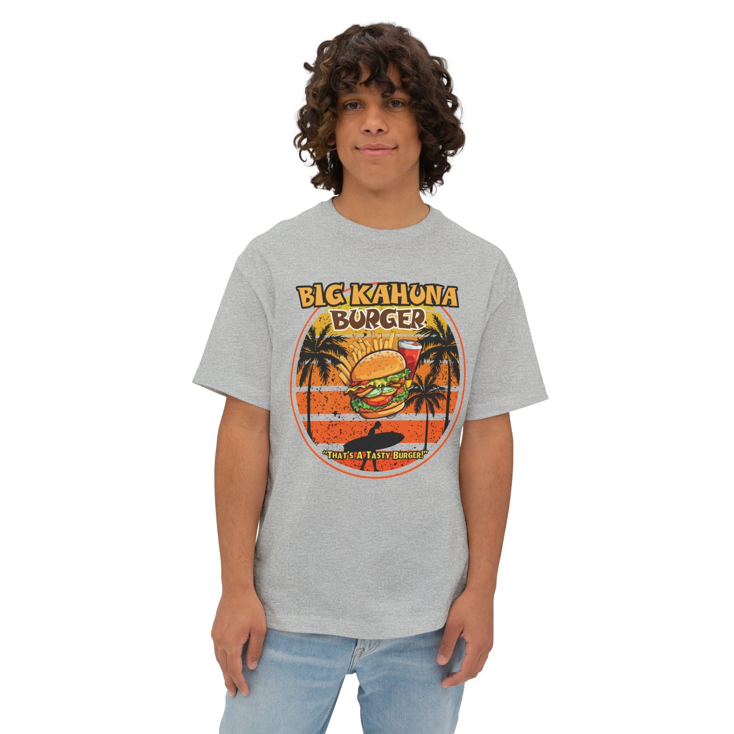 "DirkyThreadz Big Kahuna Burger T-Shirt - Retro Diner Style with Iconic Graphic Design"