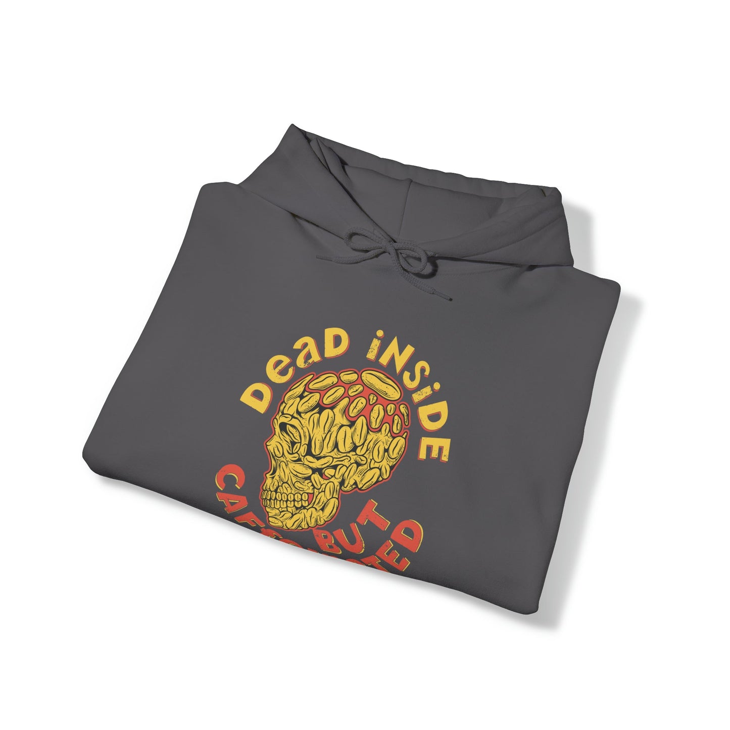 "DirkyThreadz 'Dead Inside But Caffeinated' Hoodie - Bold Coffee Lover's Statement
