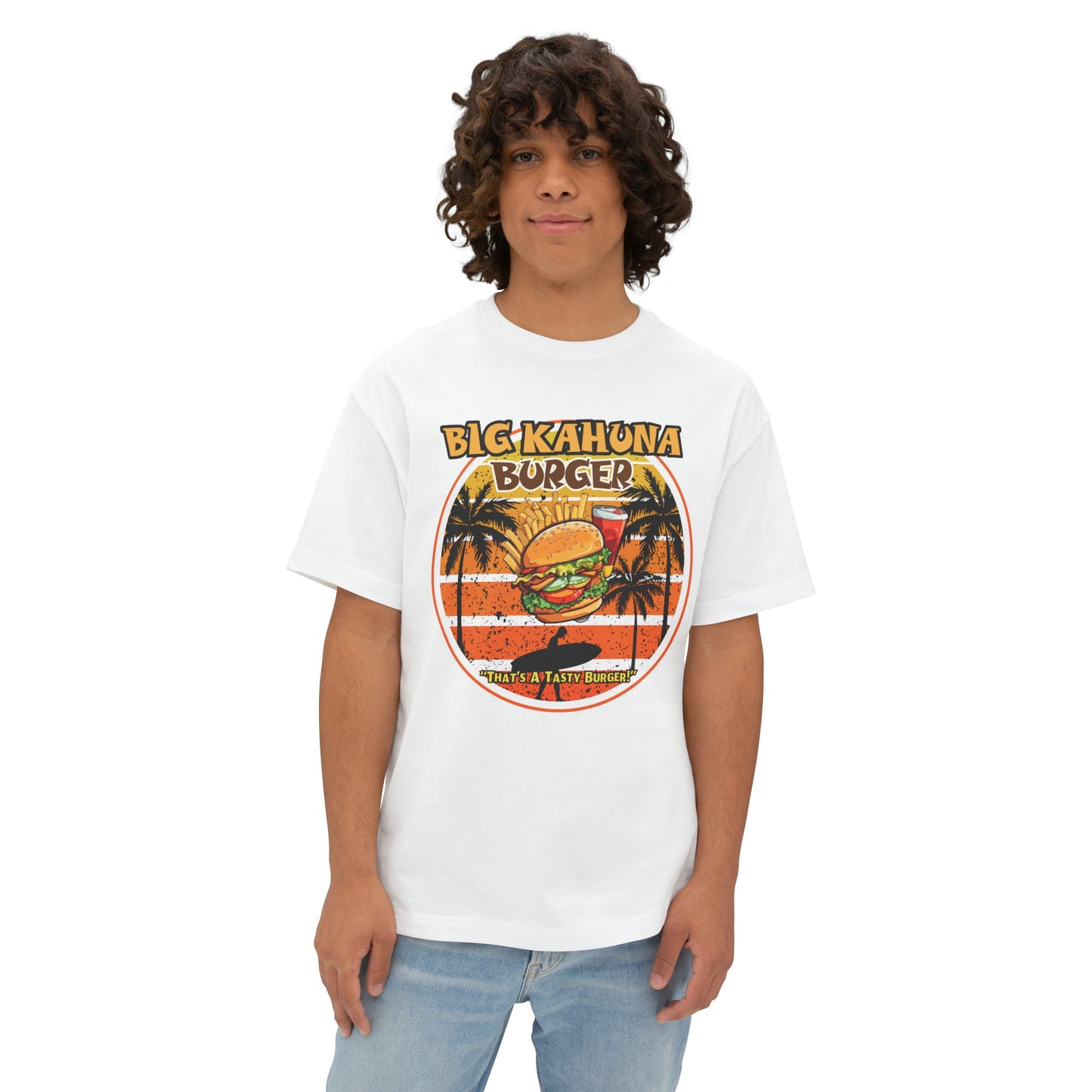 "DirkyThreadz Big Kahuna Burger T-Shirt - Retro Diner Style with Iconic Graphic Design"