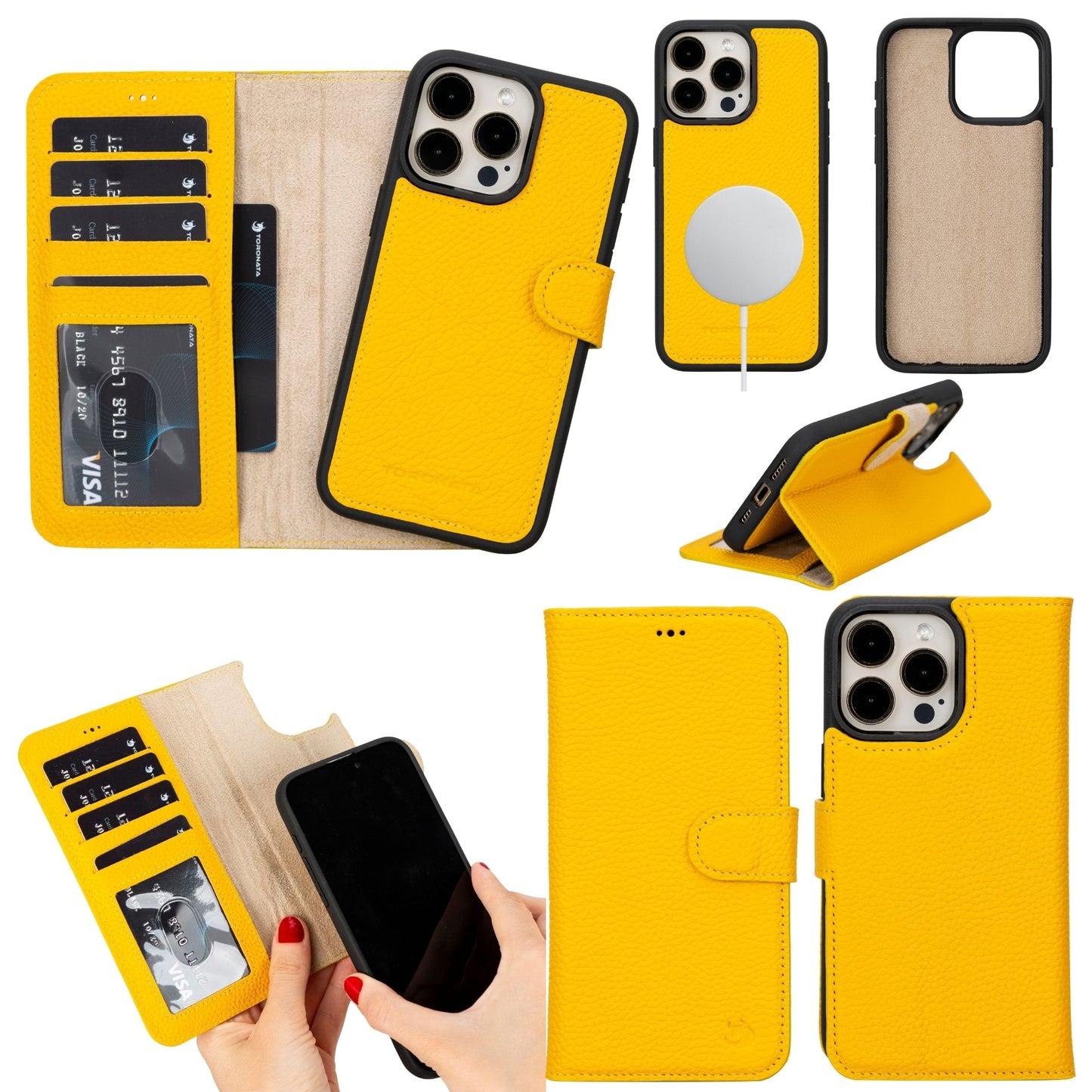 Casper Leather iPhone 15 Pro Max Wallet Case | Detachable MagSafe Compatible RFID Protection-11