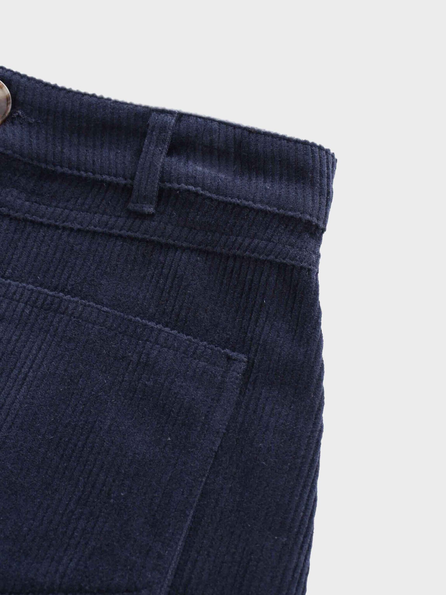 Straight Pocket Skirt-Navy-4