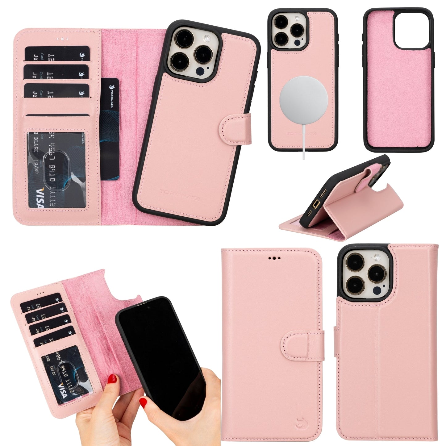 Casper Leather iPhone 15 Pro Max Wallet Case | Detachable MagSafe Compatible RFID Protection-10