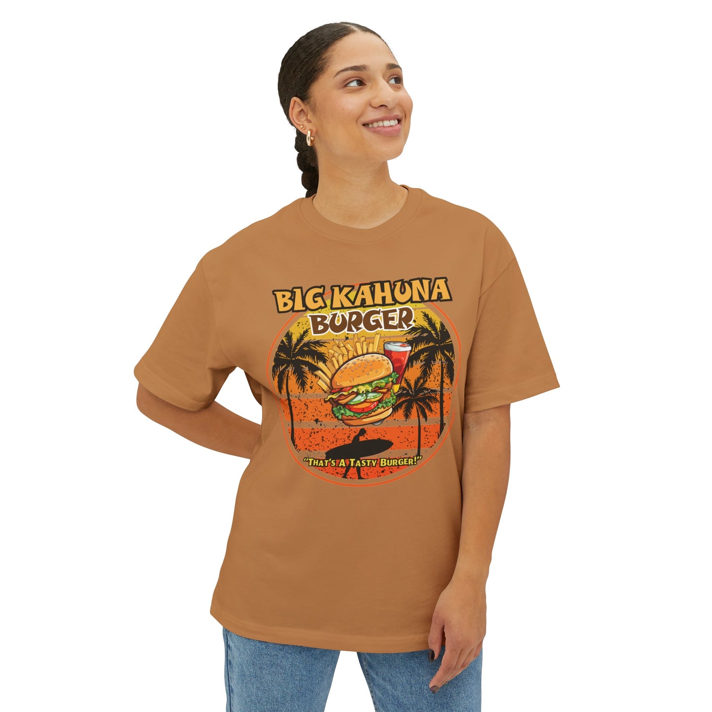"DirkyThreadz Big Kahuna Burger T-Shirt - Retro Diner Style with Iconic Graphic Design"