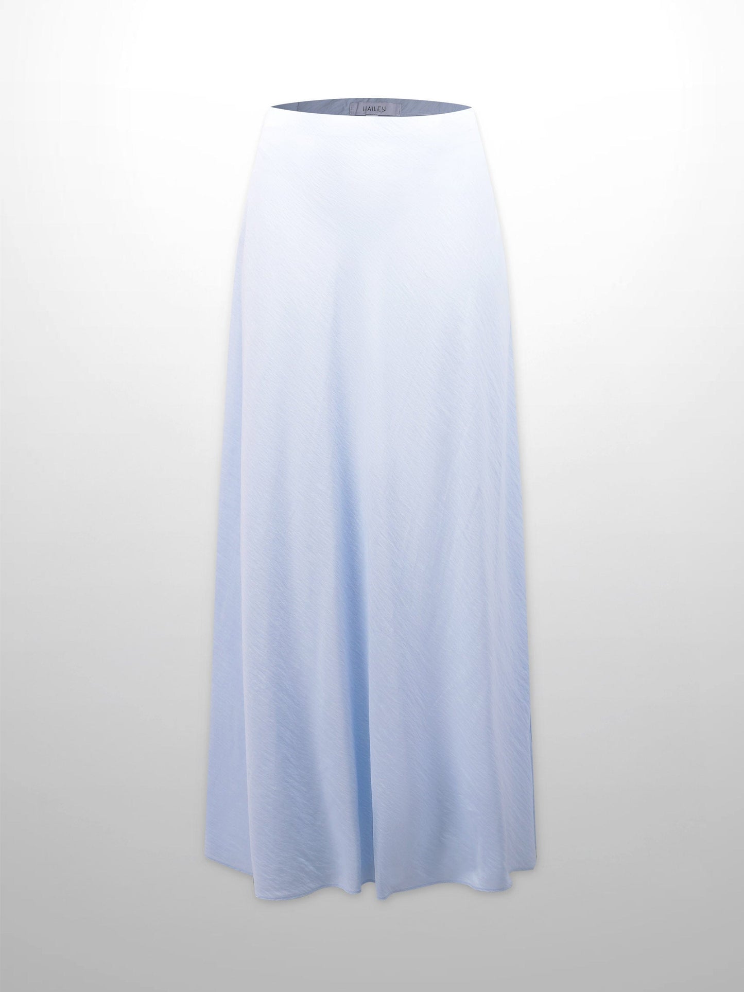 Crinkle Cotton Skirt 37"-Light Blue-1