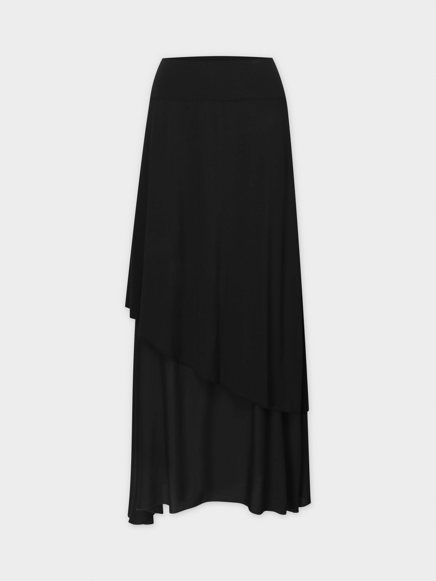 DOUBLE LAYER SKIRT-BLACK-0