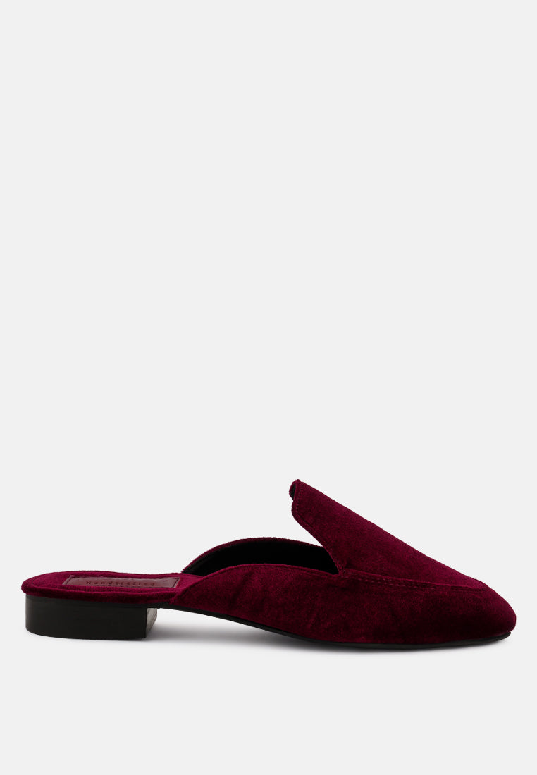 Batiste Velvet Handcrafted Mules-5