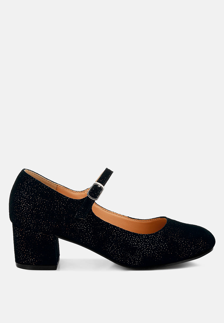 Bettola Shimmer Suede Mary Jane Sandals-5