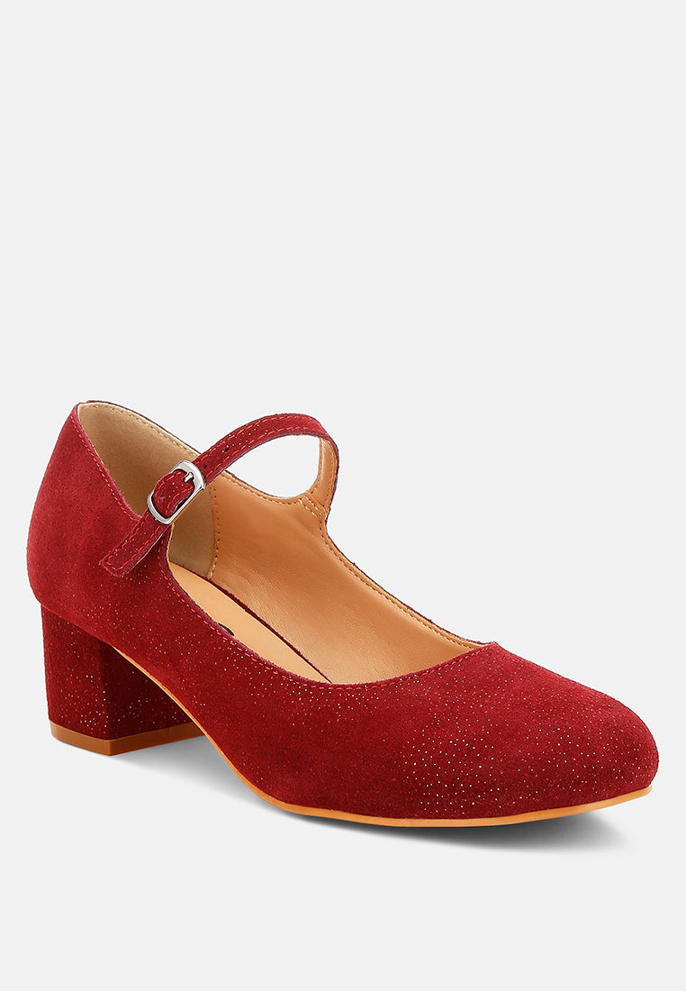 Bettola Shimmer Suede Mary Jane Sandals-1