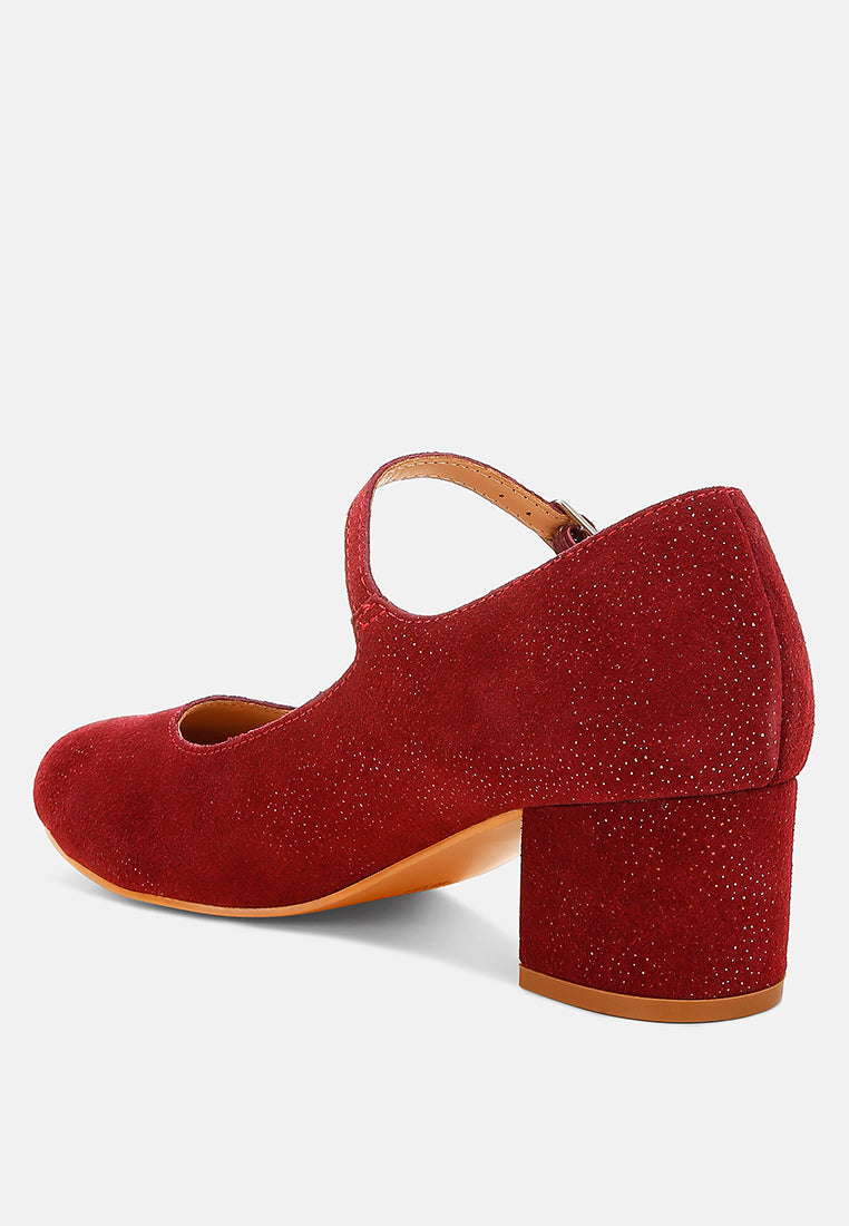 Bettola Shimmer Suede Mary Jane Sandals-2