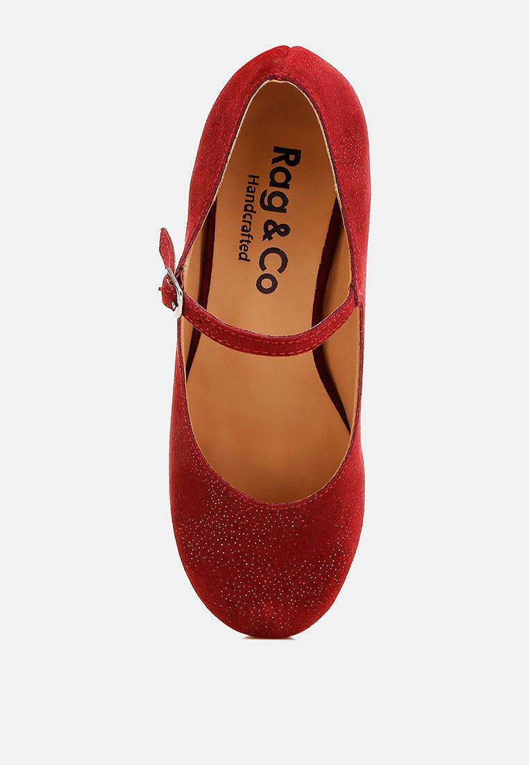 Bettola Shimmer Suede Mary Jane Sandals-3
