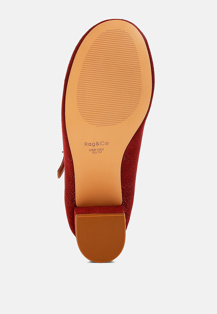 Bettola Shimmer Suede Mary Jane Sandals-4