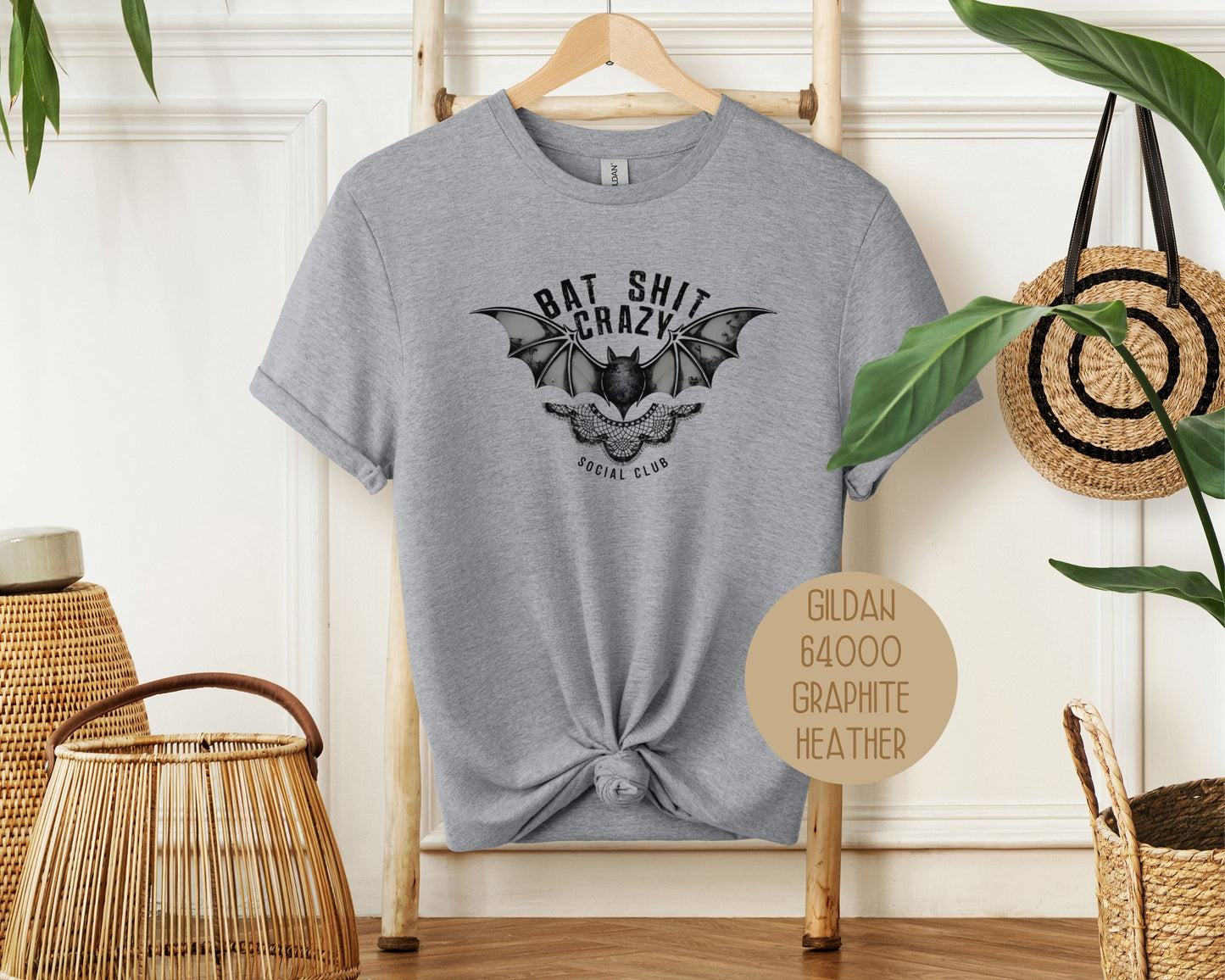 Bat Shit Crazy Social Club Retro Halloween Shirt-3