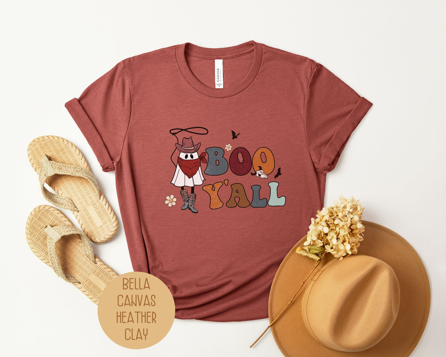 Boo Yall Ghost Cowboy Shirt-5
