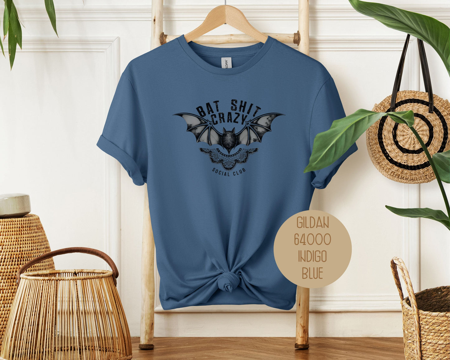 Bat Shit Crazy Social Club Retro Halloween Shirt-5