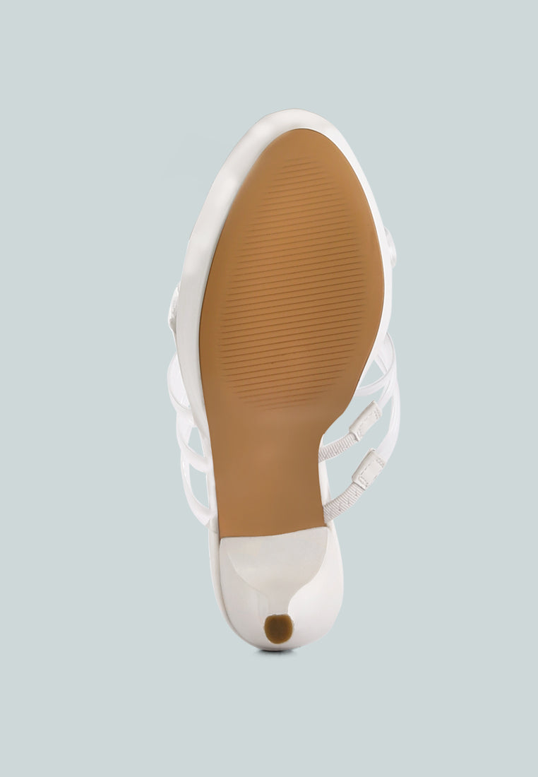 Shots Up Ultra High Heel Clear Straps Sandals-4