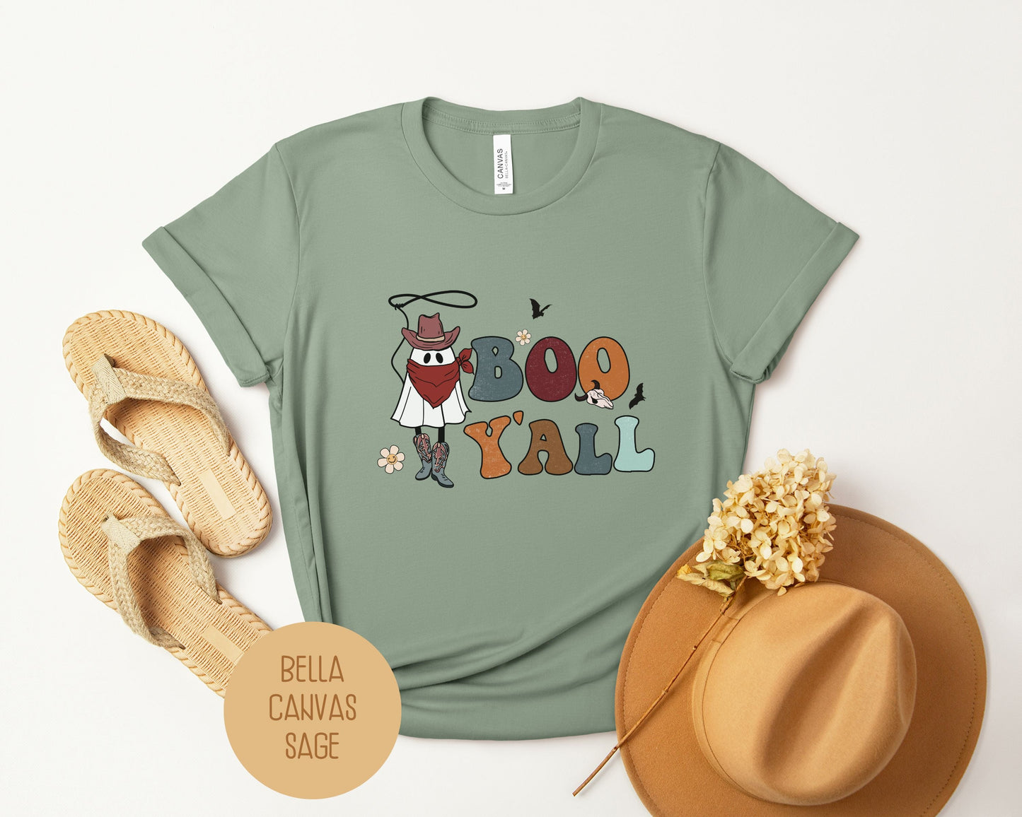 Boo Yall Ghost Cowboy Shirt-11