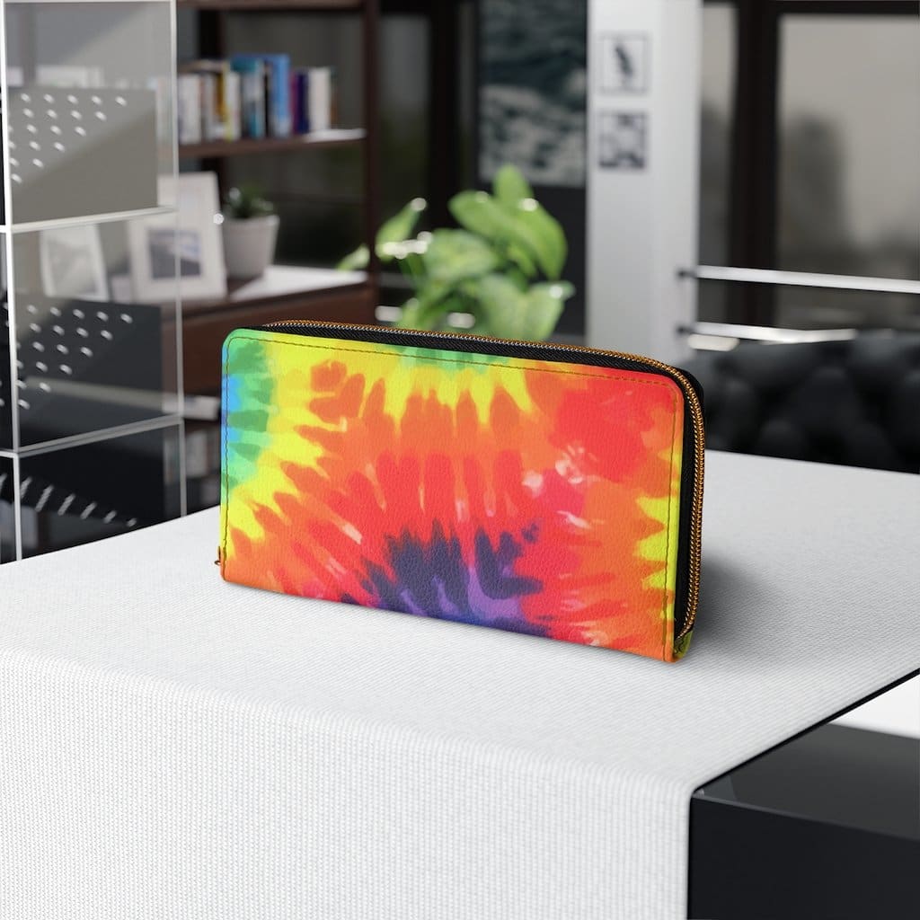 Womens Wallet - Zip Purse - Multicolor Tie Dye-3