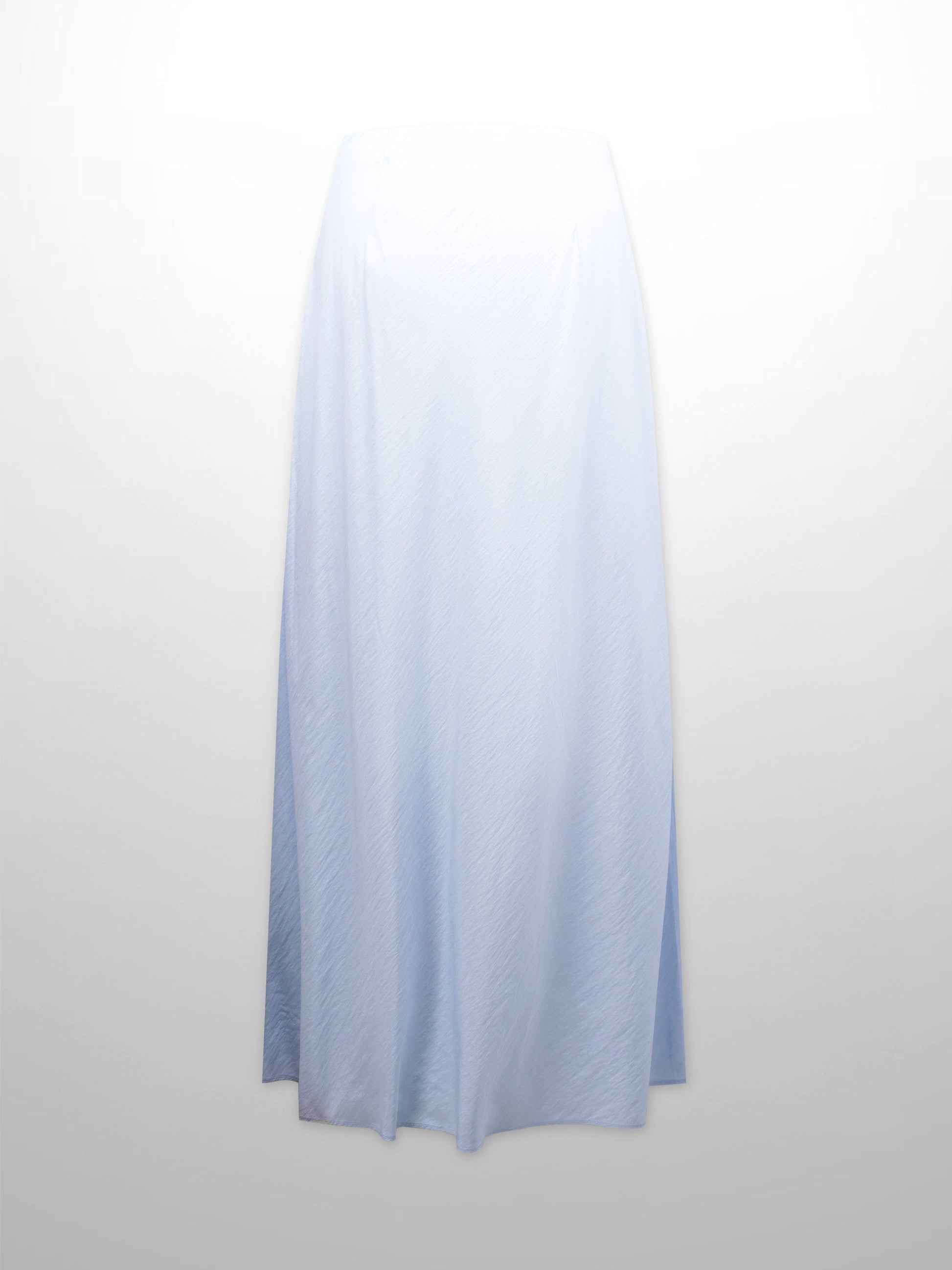 Crinkle Cotton Skirt 37"-Light Blue-2