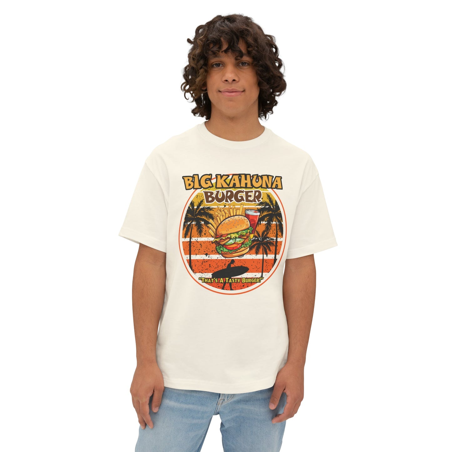 "DirkyThreadz Big Kahuna Burger T-Shirt - Retro Diner Style with Iconic Graphic Design"