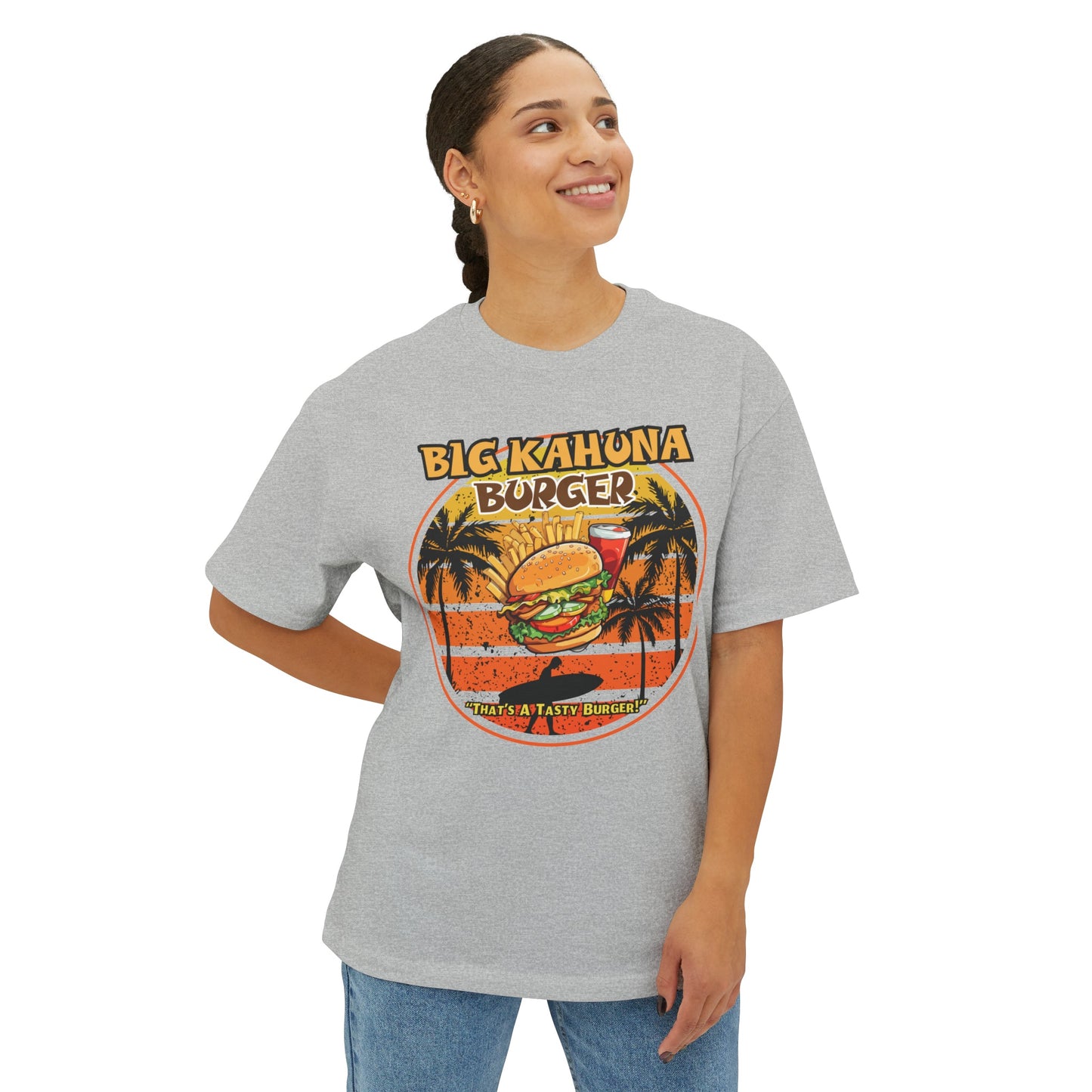"DirkyThreadz Big Kahuna Burger T-Shirt - Retro Diner Style with Iconic Graphic Design"