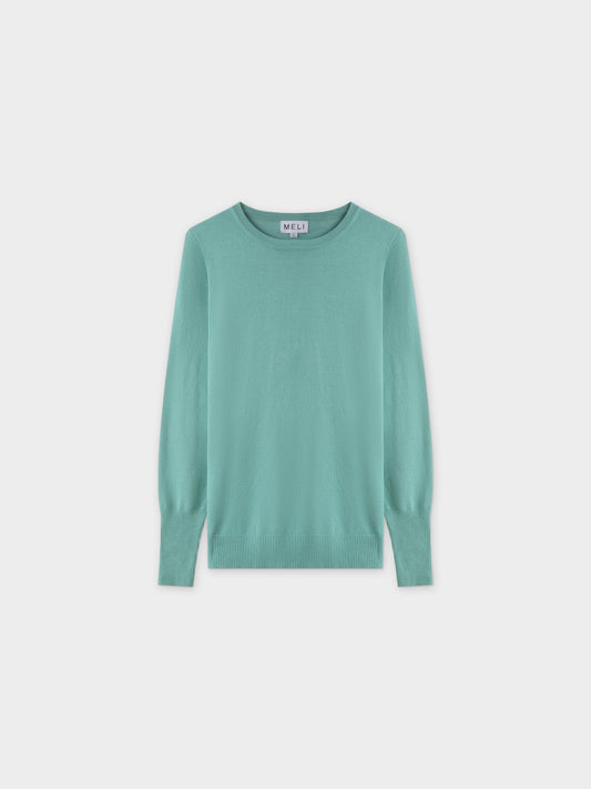 Basic Crew Sweater LS-Seafoam-0