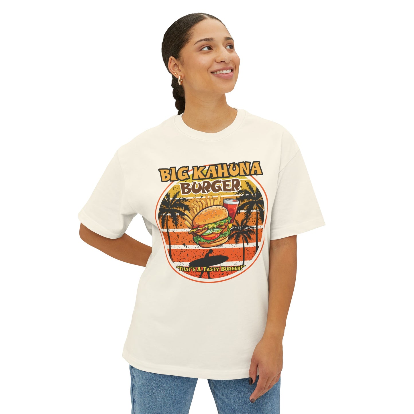 "DirkyThreadz Big Kahuna Burger T-Shirt - Retro Diner Style with Iconic Graphic Design"