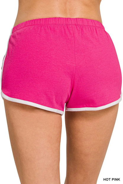Zenana Elastic Waistband Dolphin Shorts-2