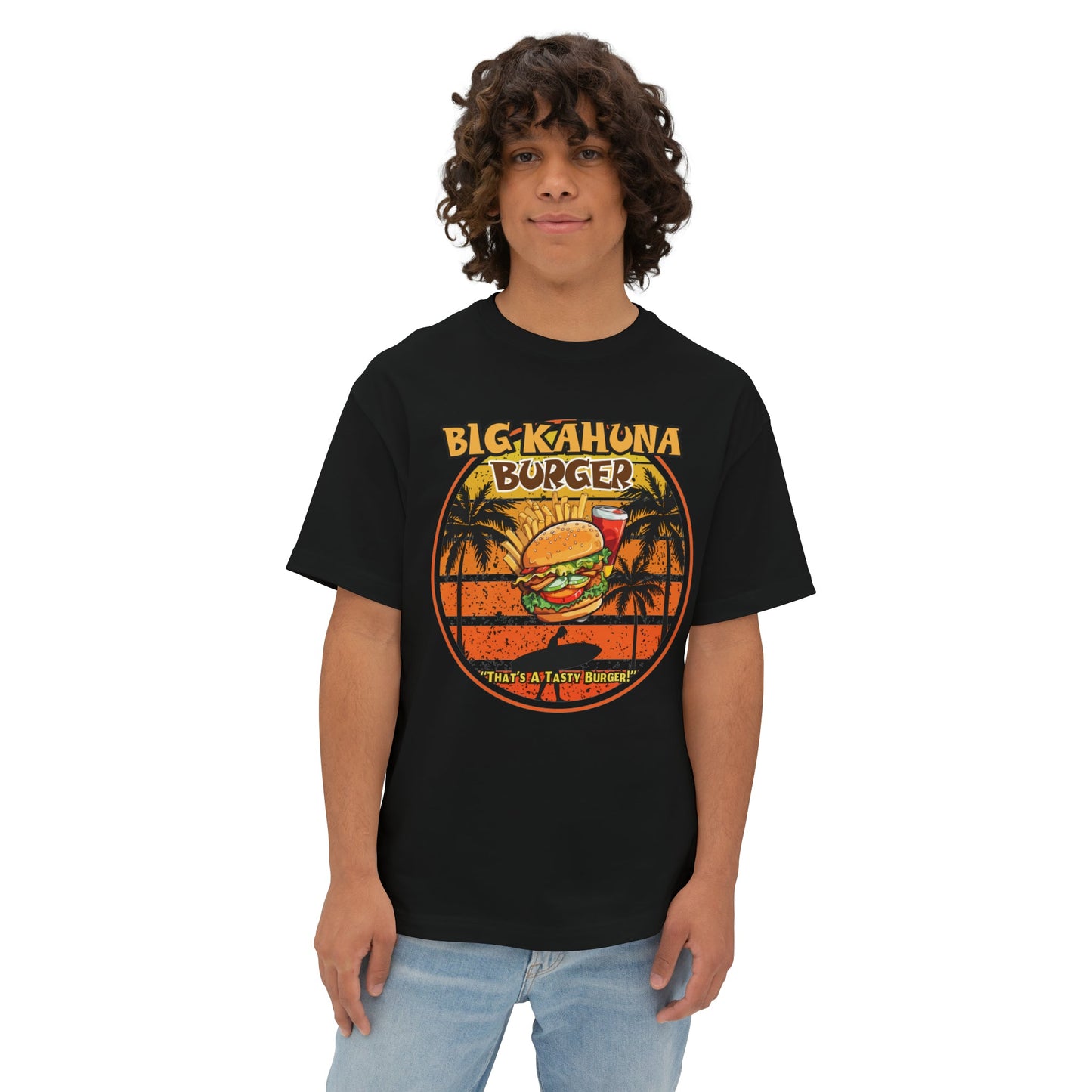 "DirkyThreadz Big Kahuna Burger T-Shirt - Retro Diner Style with Iconic Graphic Design"