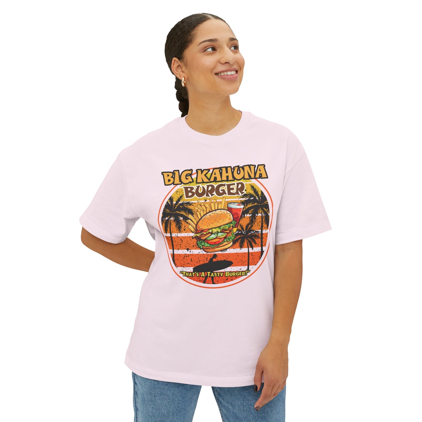 "DirkyThreadz Big Kahuna Burger T-Shirt - Retro Diner Style with Iconic Graphic Design"