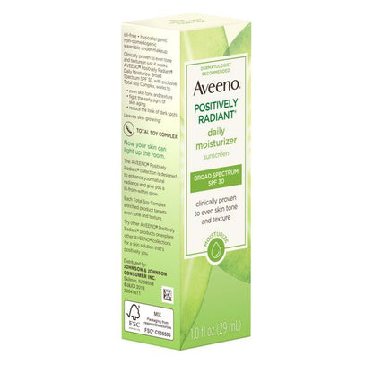 Aveeno Positively Radiant Daily Moisturizer with Soy, 1 fl oz
