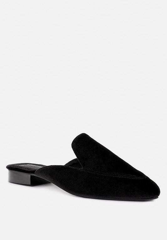Batiste Velvet Handcrafted Mules-1
