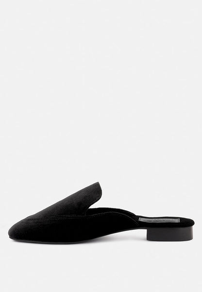 Batiste Velvet Handcrafted Mules-3
