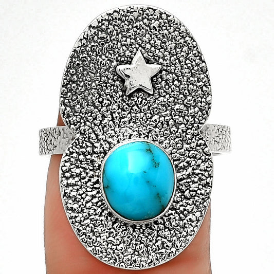 Star - Natural Egyptian Turquoise Ring size-8 R-1290 SDR185457-0