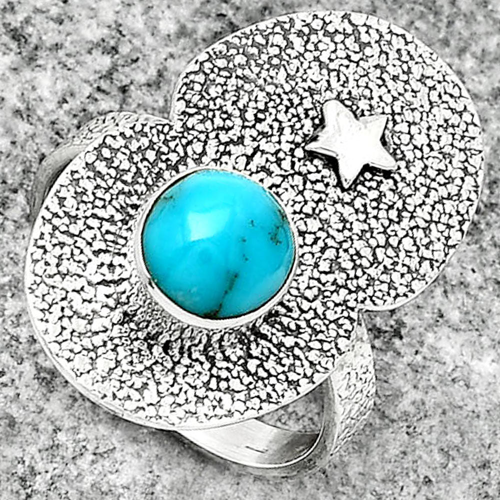 Star - Natural Egyptian Turquoise Ring size-8 R-1290 SDR185457-2