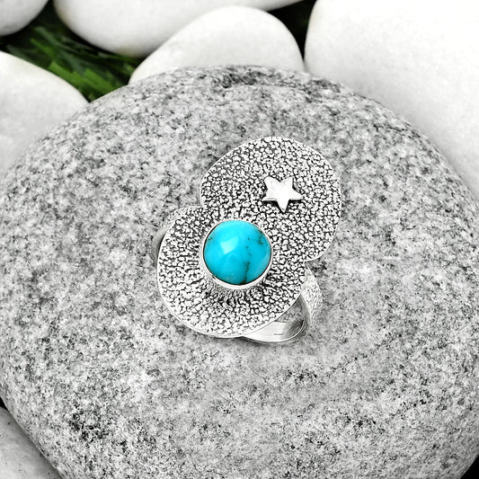 Star - Natural Egyptian Turquoise Ring size-8 R-1290 SDR185457-1