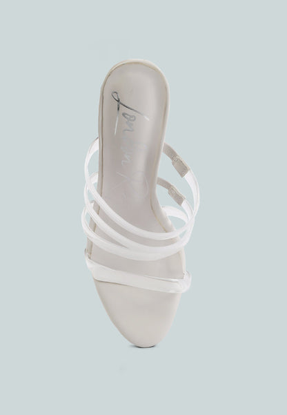 Shots Up Ultra High Heel Clear Straps Sandals-3