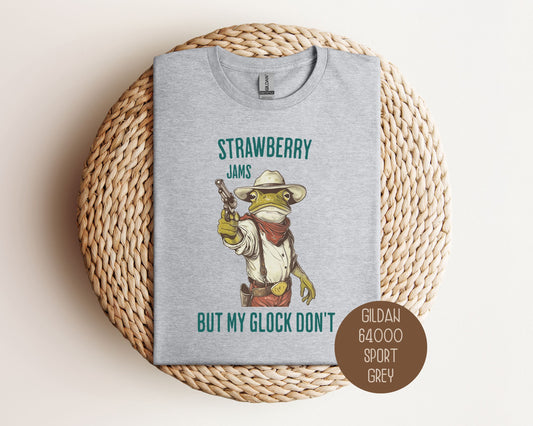 Strawberry Jams But My Glock Don't Shirt-0