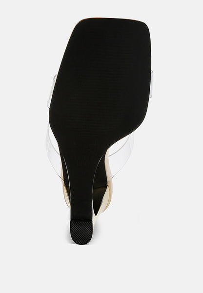 Zelene Fantasy Wedge Heel Clear Sandals-4