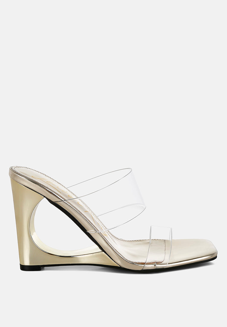 Zelene Fantasy Wedge Heel Clear Sandals-0