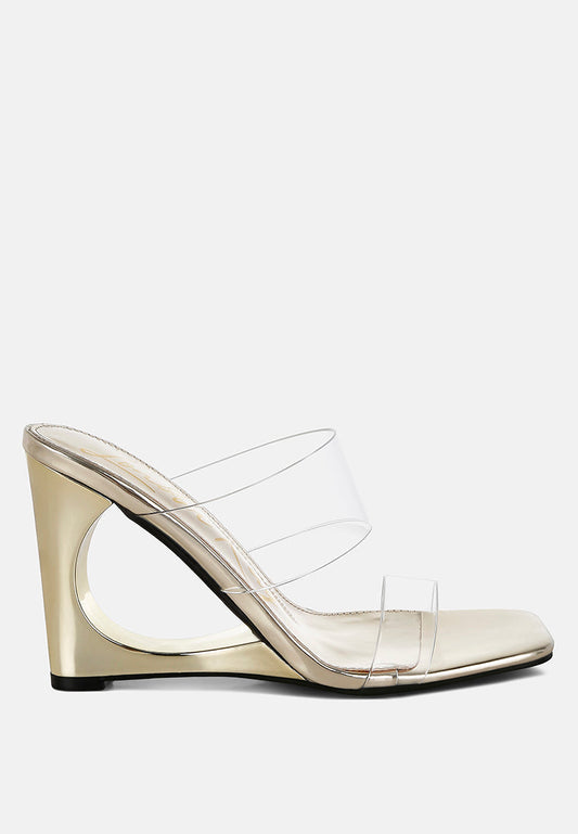 Zelene Fantasy Wedge Heel Clear Sandals-0