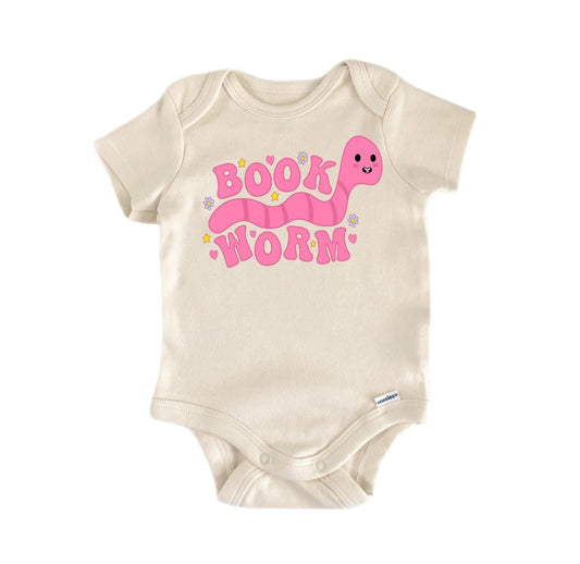Book Worm Wiggle Reader - Baby Boy Girl Clothes Infant Bodysuit Funny Cute Newborn-0