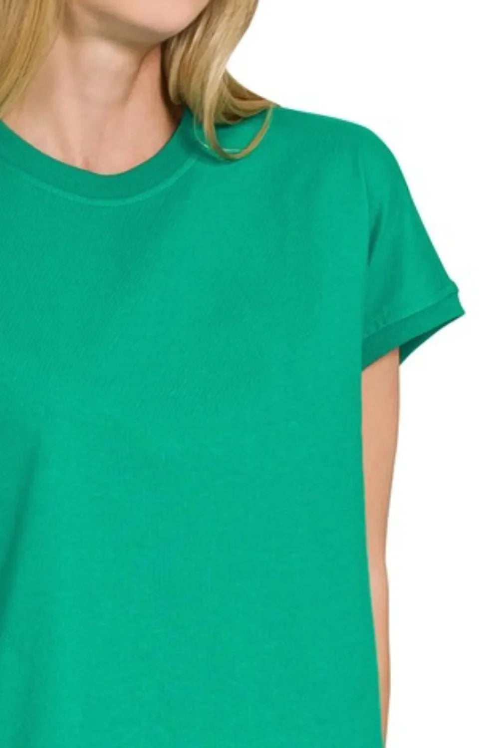 Zenana Premium Cotton Relaxed Crop Tee-2