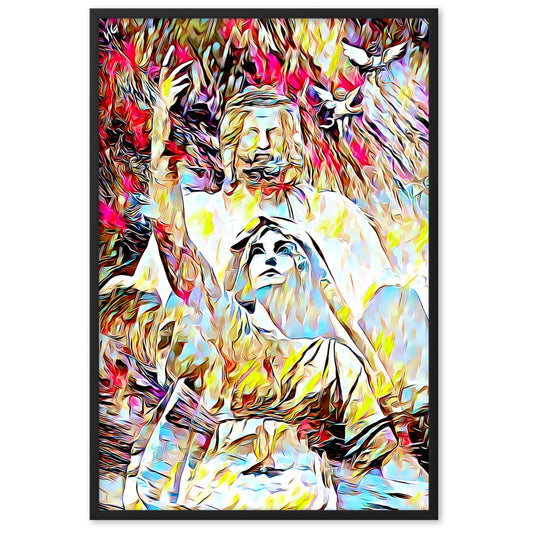 THE DAY THAT IT RAINED JASMINE IN POSEIDON'S HUG V2 Superior Framed Poster-0