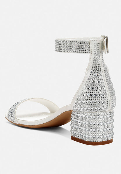 Twerky Rhinestones Embellished Block Sandals-2
