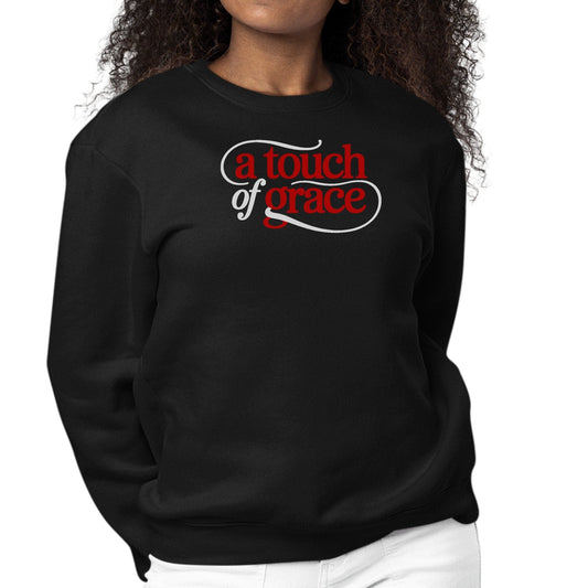 Womens Graphic Sweatshirt - a Touch of Grace Inspirational Motivational Shirt-10