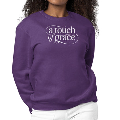 Womens Graphic Sweatshirt - a Touch of Grace Inspirational Motivational Shirt-6