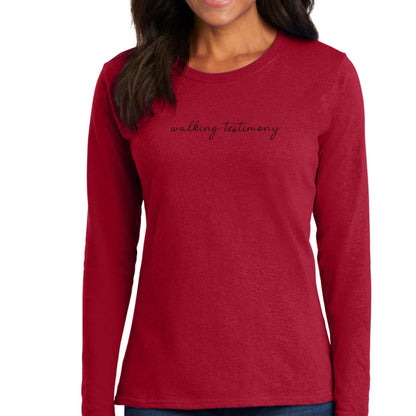 Womens Long Sleeve Graphic T-shirt - Say it Soul - Walking Testimony-1
