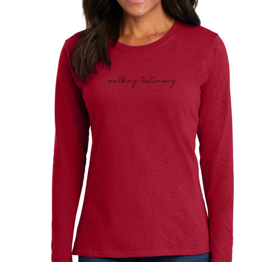 Womens Long Sleeve Graphic T-shirt - Say it Soul - Walking Testimony-1