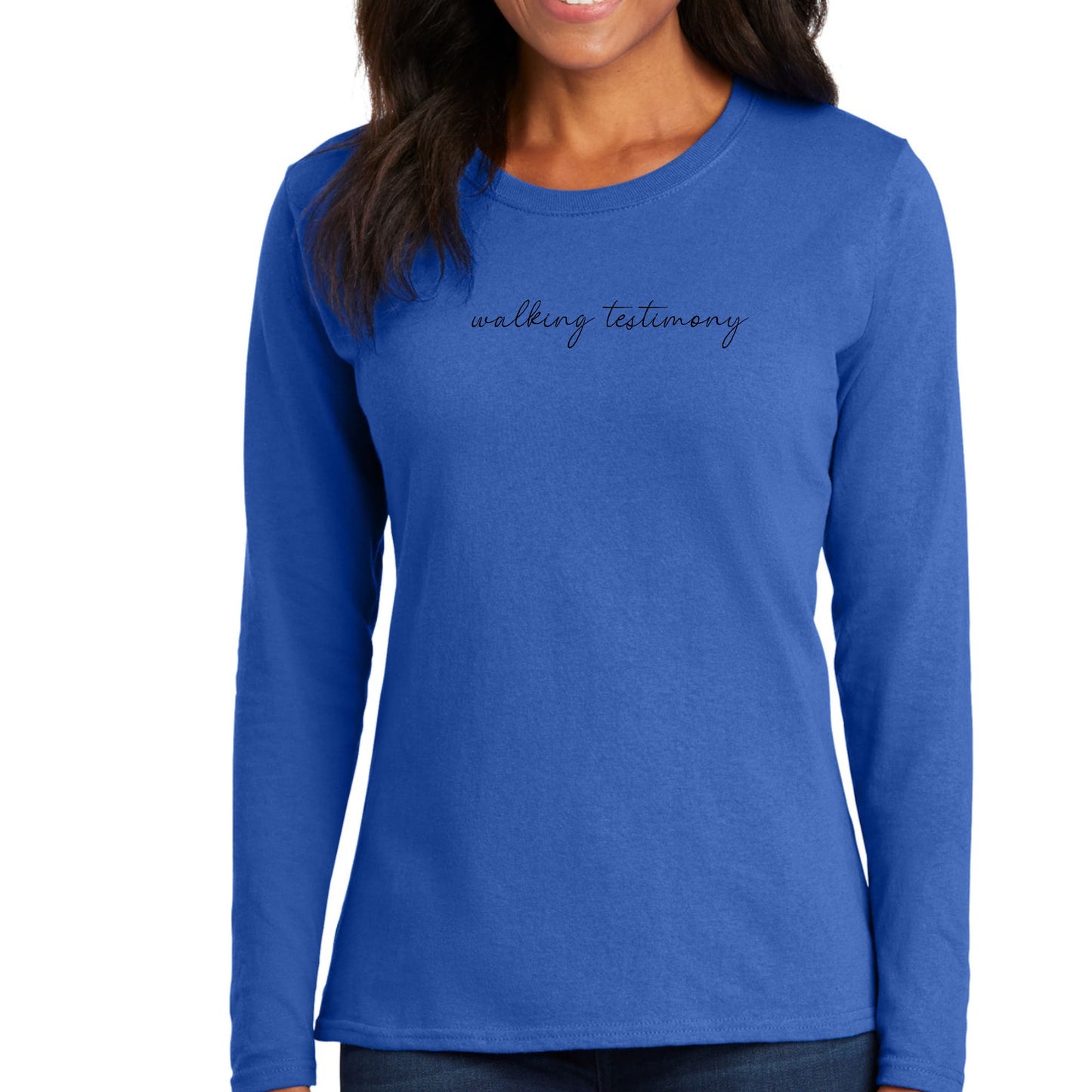 Womens Long Sleeve Graphic T-shirt - Say it Soul - Walking Testimony-2